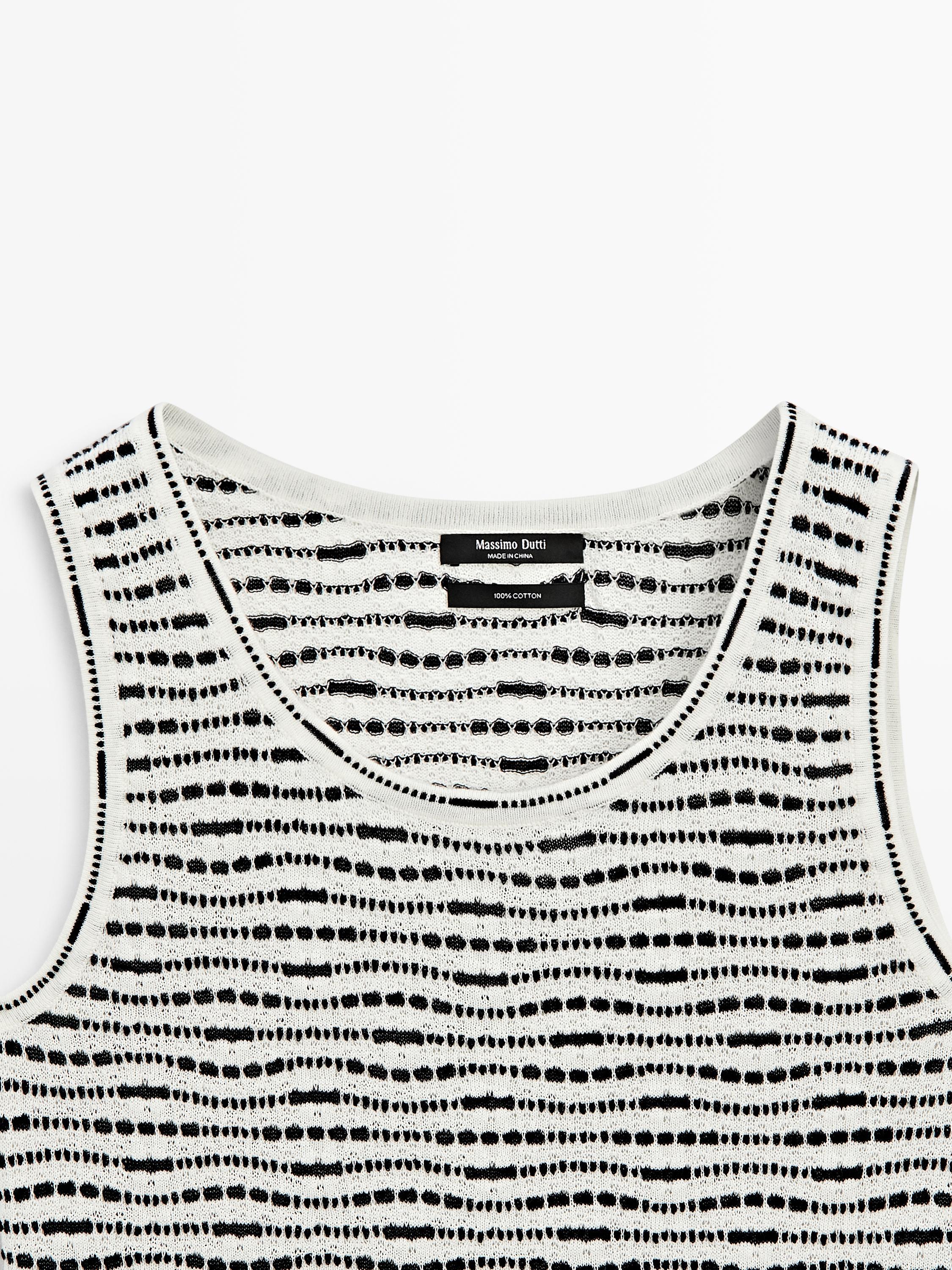 Top en maille 100 % coton